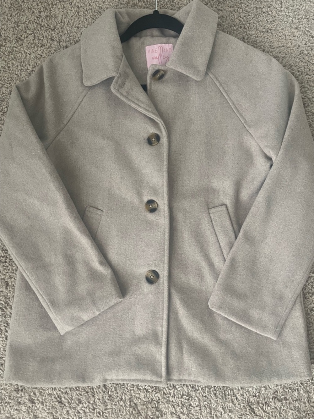 Vineyard Vines Girls' Oatmeal Faux Wool-Coat